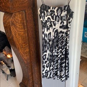 Strapless animal print dress